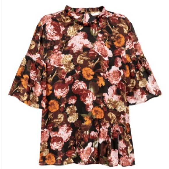H&M Floral Ruffled Blouse - Picture 1 of 8